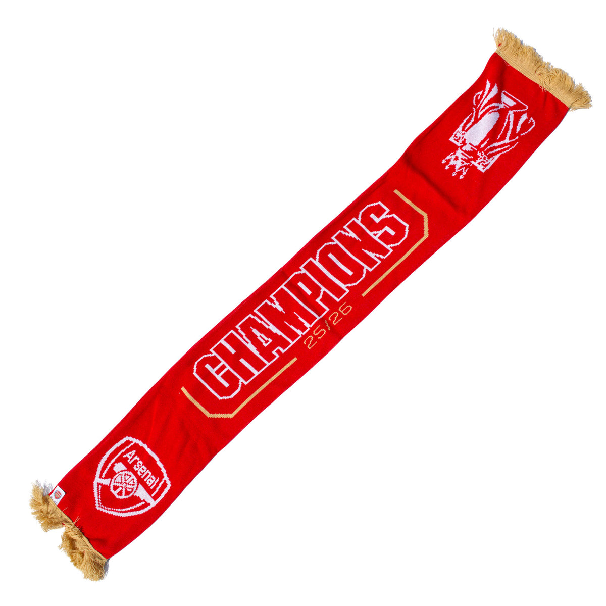 Arsenal Champions 25/26 Scarf  Red & Gold